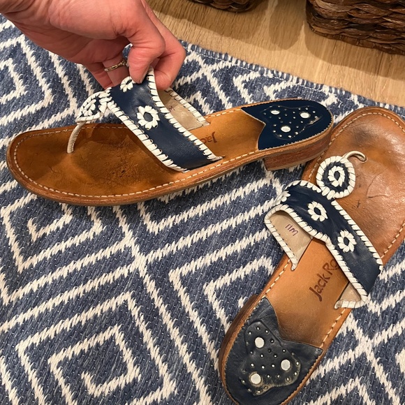 Jack Rogers Sandals - Navajo Navy and White sz 11 - Picture 3 of 4